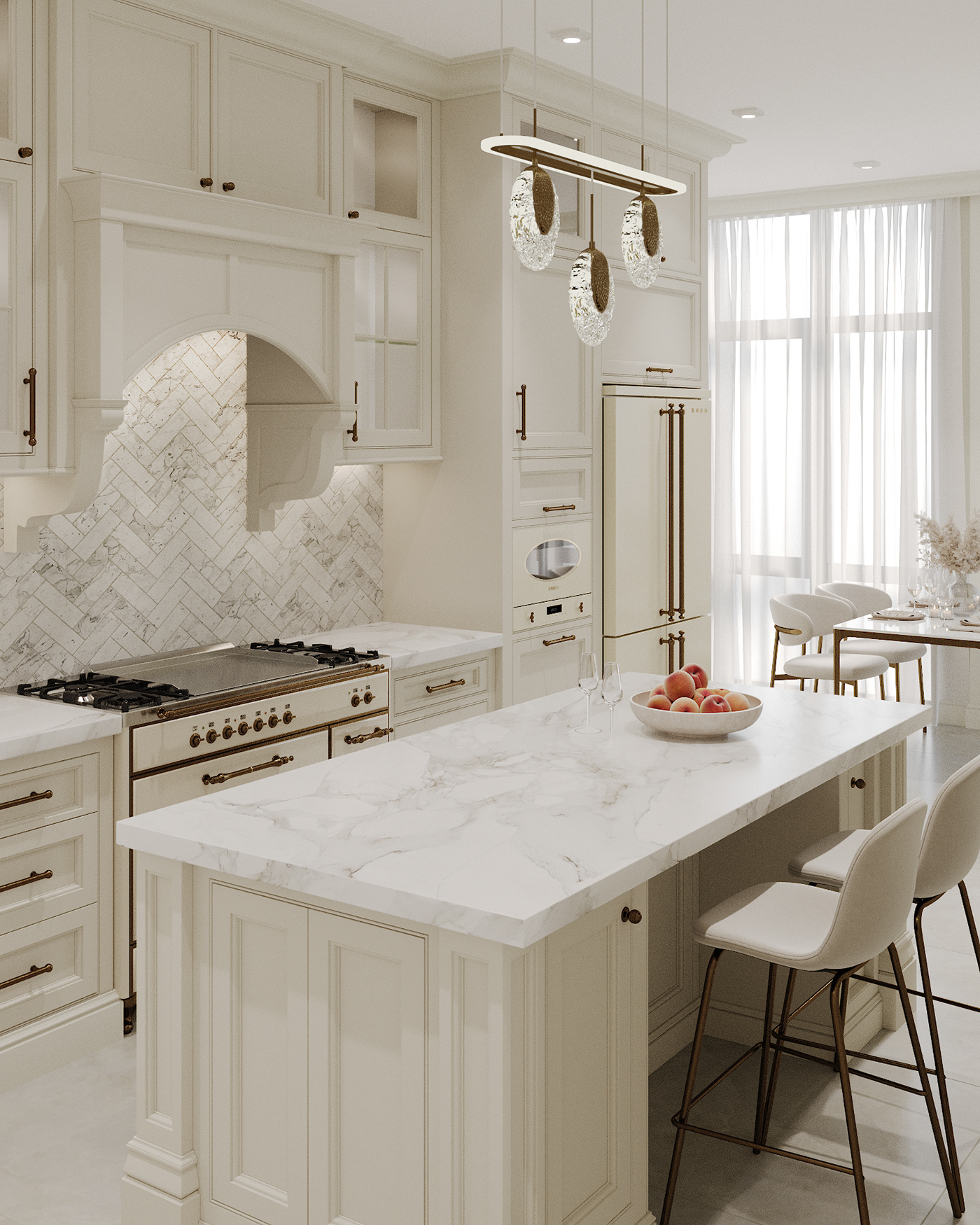 3ds max Classic corona furniture Interior interior design  kitchen light Render visualization
