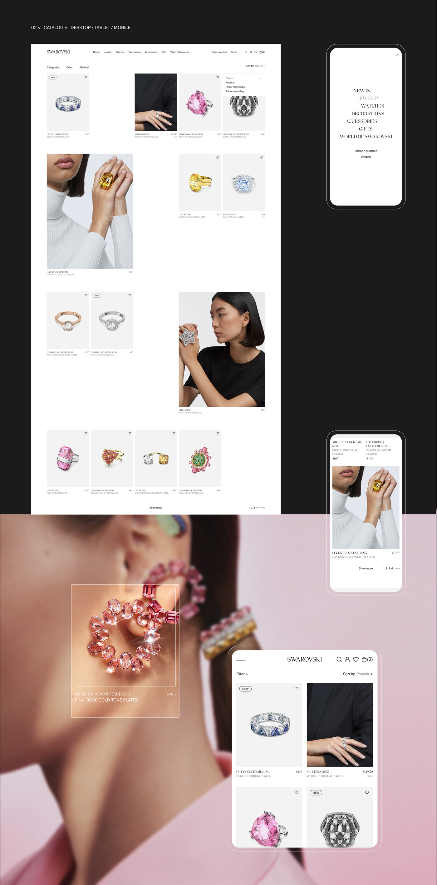 concept e-commerce jewerly redesign site site design ui design UI/UX Web Design  Website