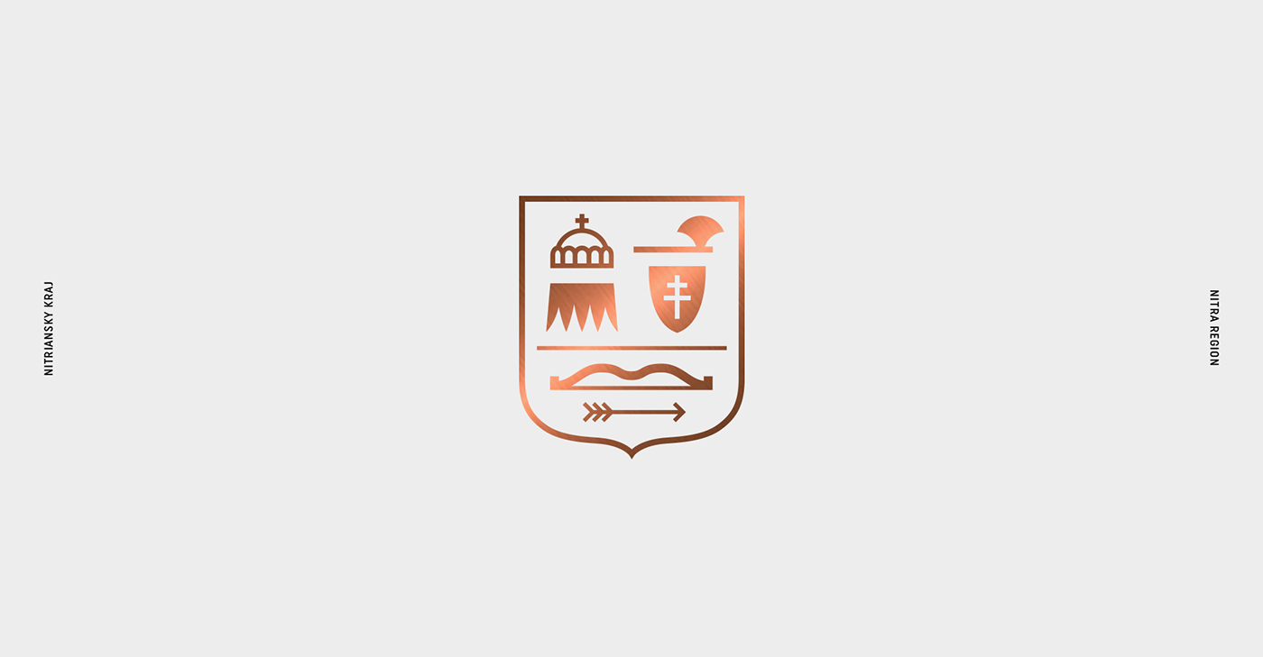 coat of arms logo region Slovak set Pack concept marks emblem heraldic