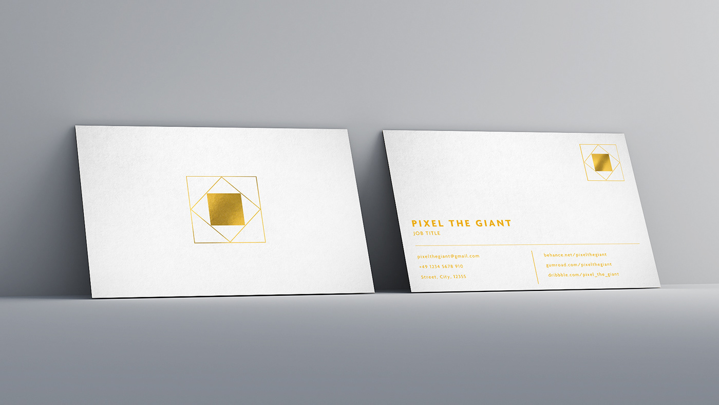 business card free gold minimal Mockup mockups White Office stationary