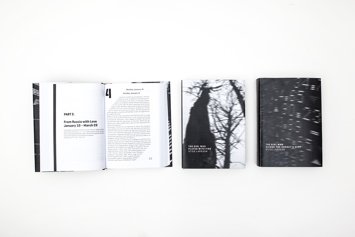 book design graphic Larsson millenium