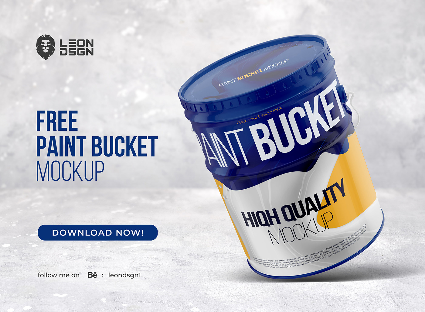 bucket can container design enamel industry Mockup Packaging tin water