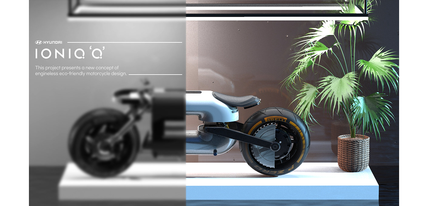 Bike car design design designer Hyundai ioniq motorcycle product Racing Vehicle
