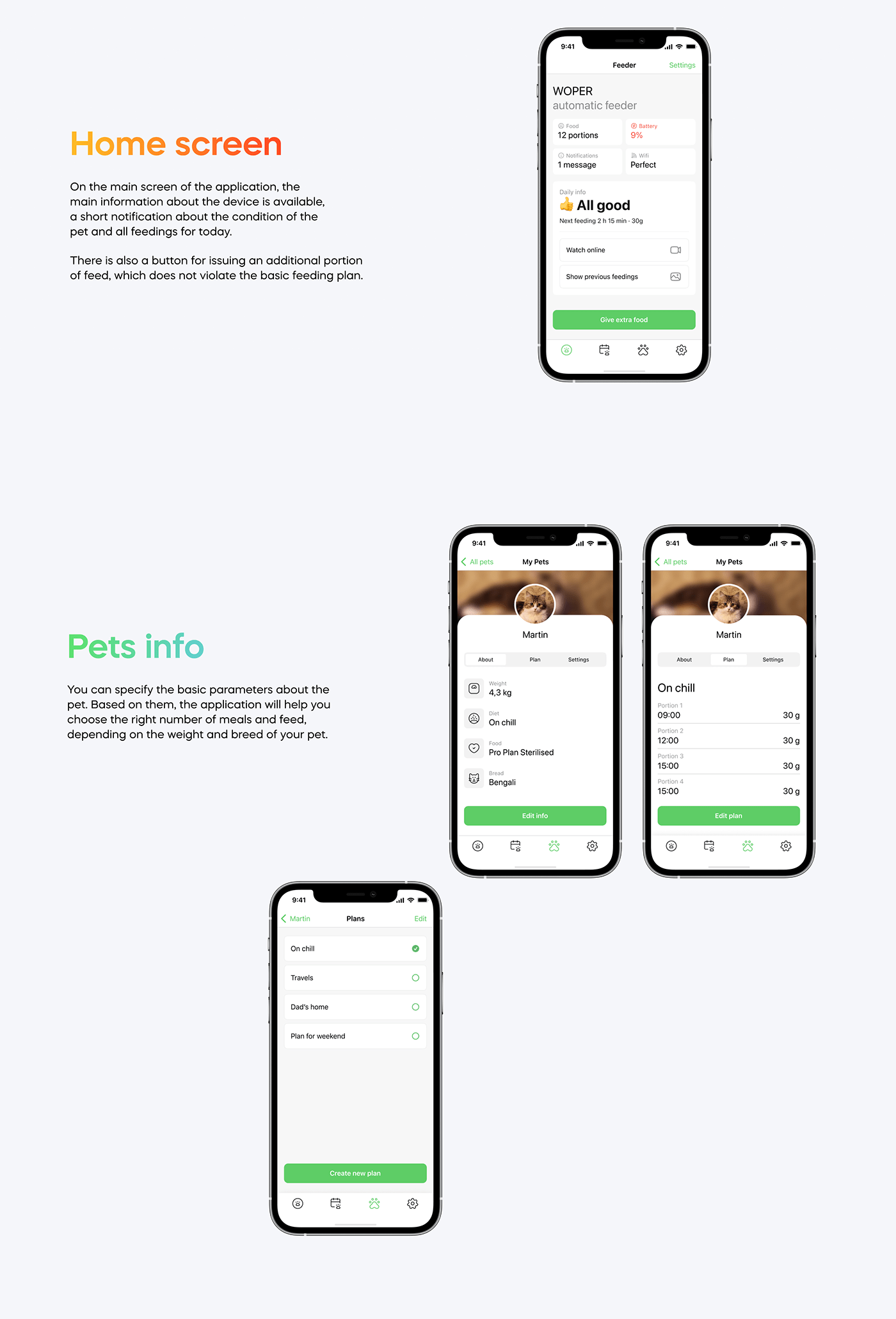 ios mobile UI ux animals app design pets research ux xi design