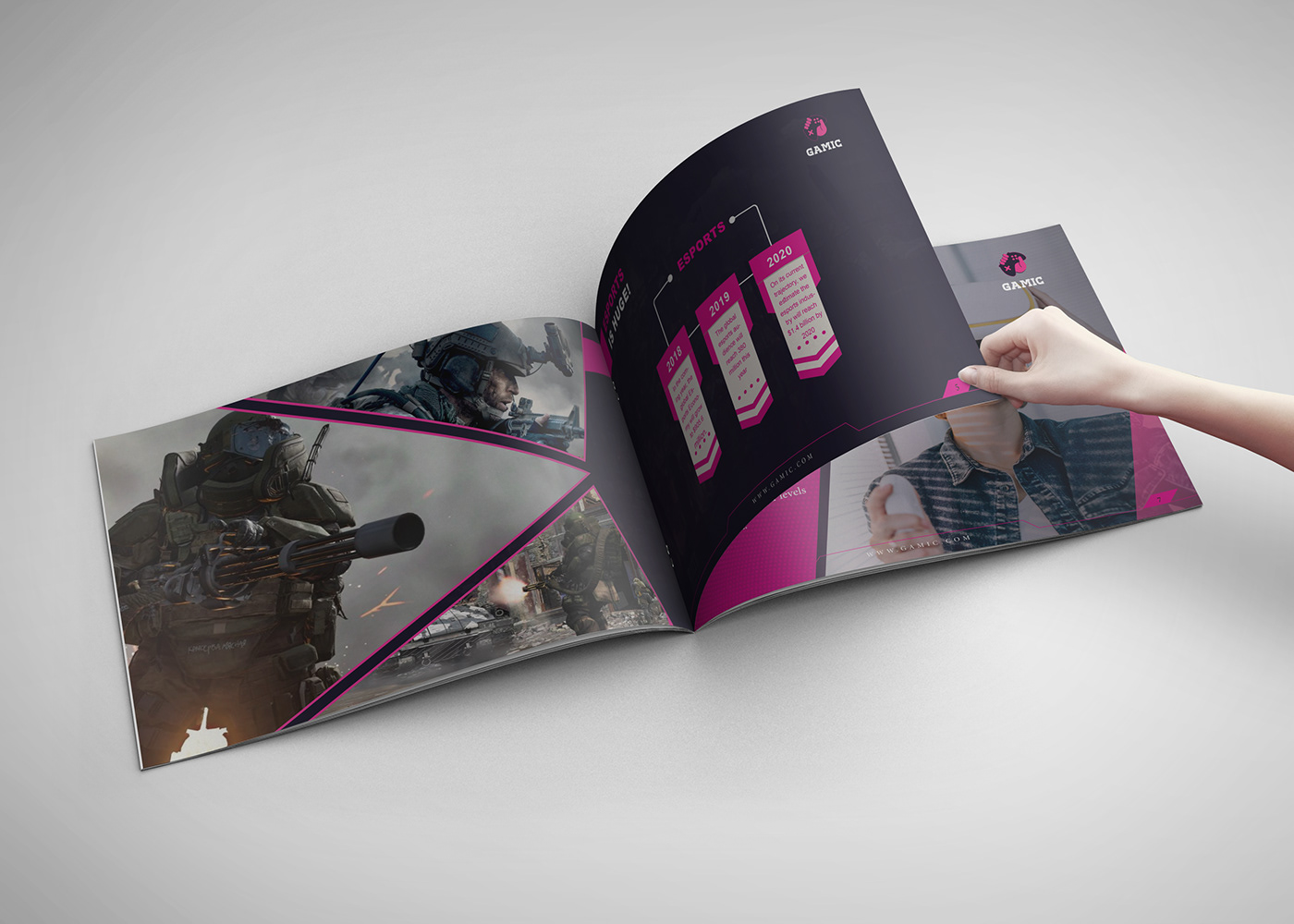 company InDesign brochure Gaming