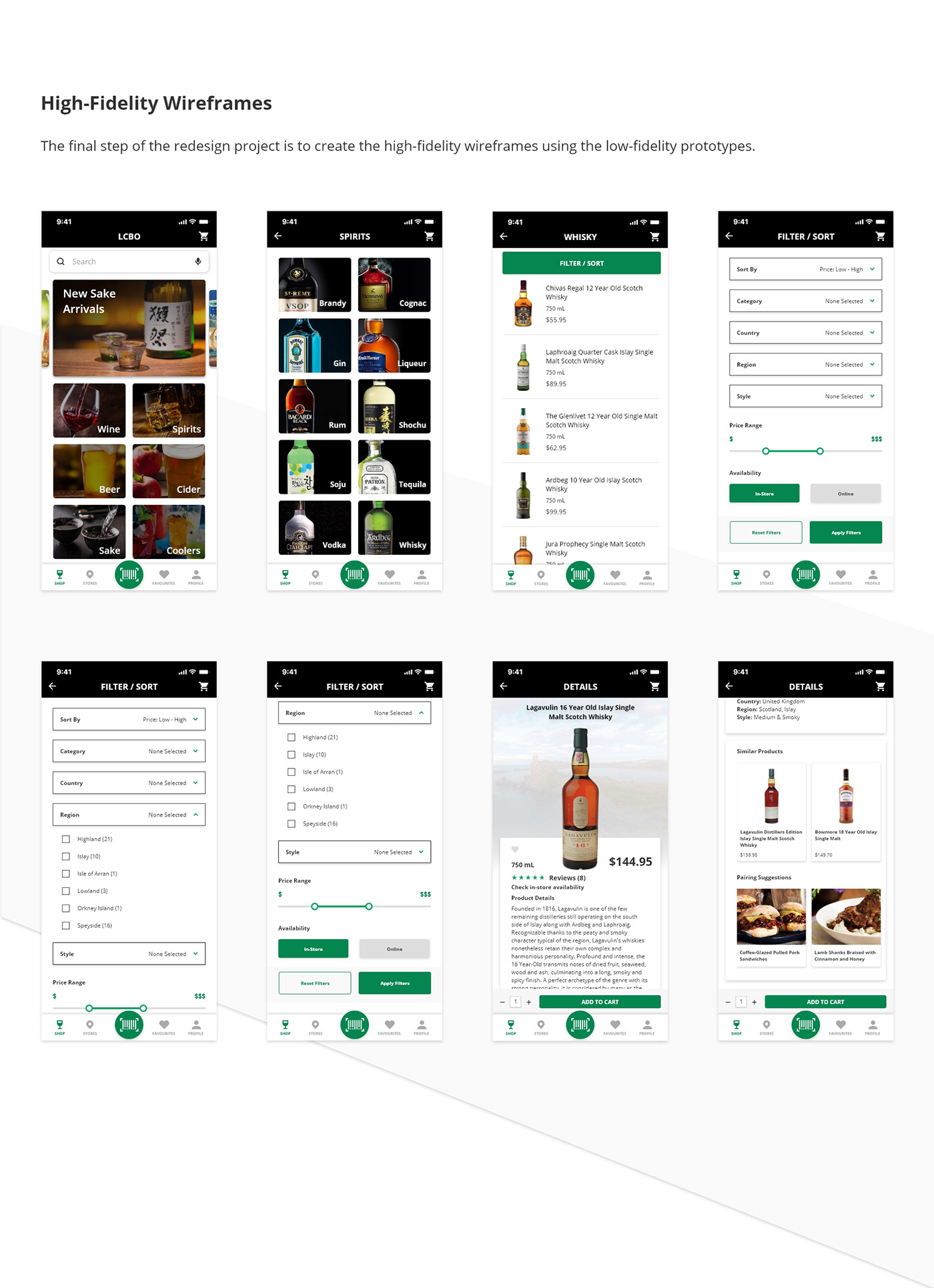 Adobe XD alcohol app application Ecommerce Interface liquor mobile redesign ux/ui