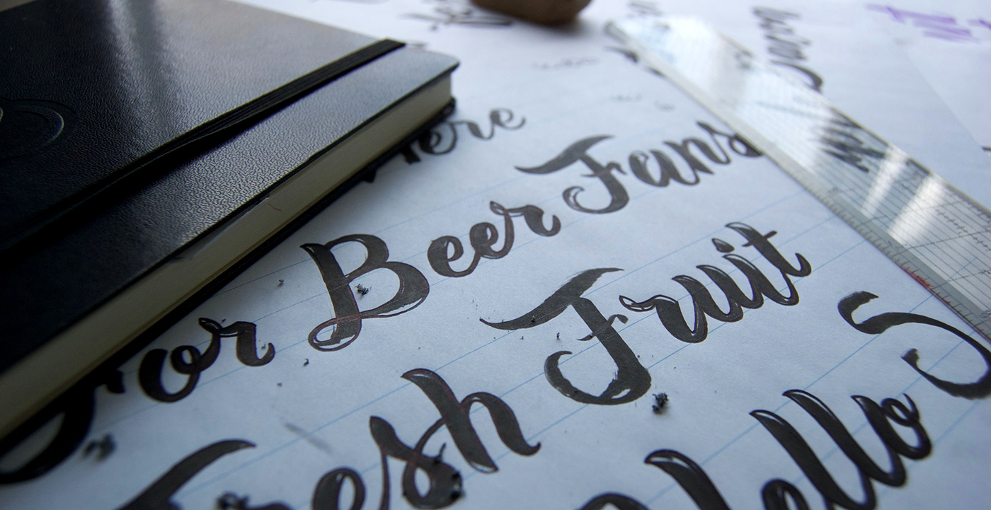 beer campaign branding  brewery coaster crest HAND LETTERING lettering campaign process sketch window vinyl
