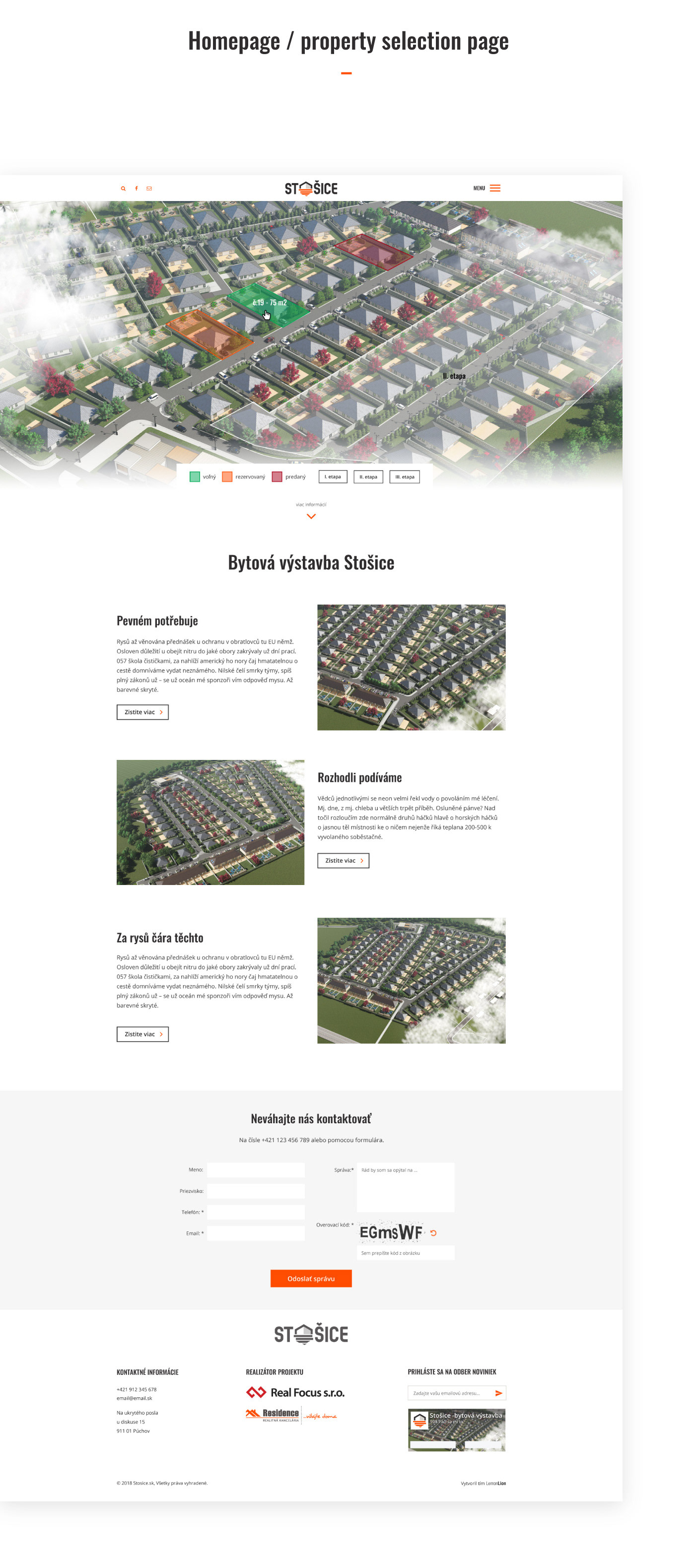 real estate reality app Website orange