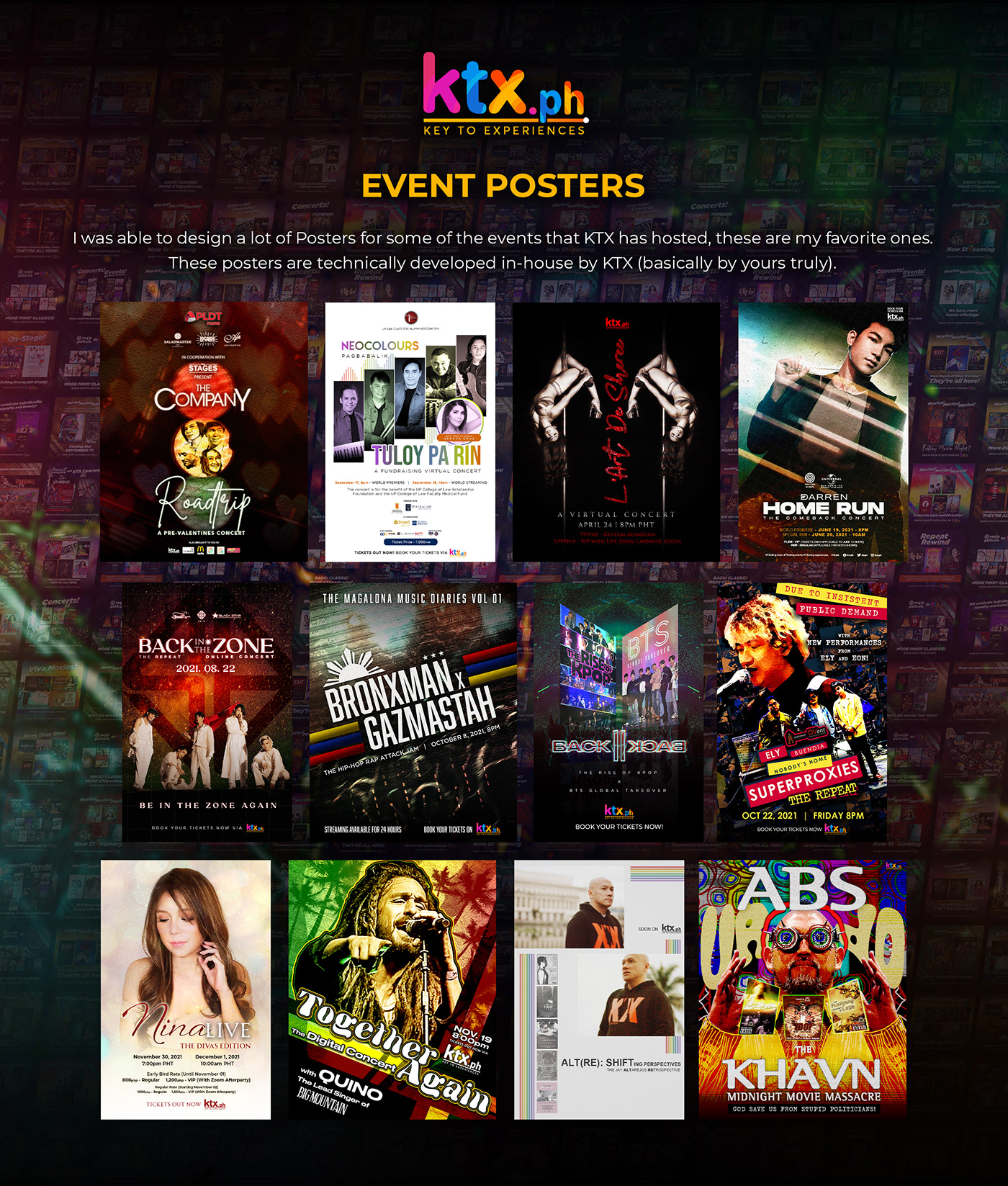 ABSCBN Adam Santos brand identity brand study collage kapamilya kTX.ph Poster Design Streaming