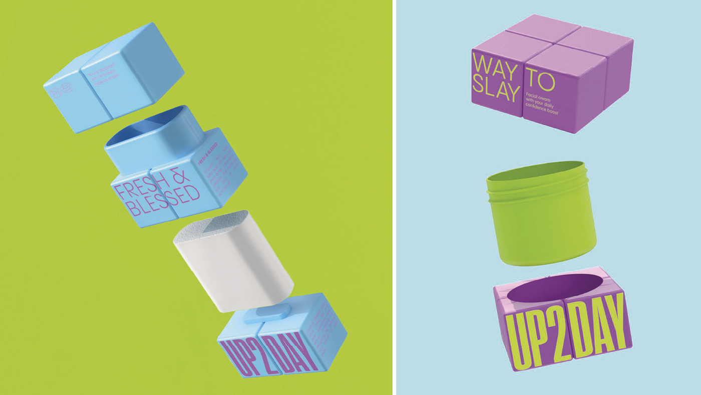 body milk facial cream serum Packaging packaging design design graphic design  tetris