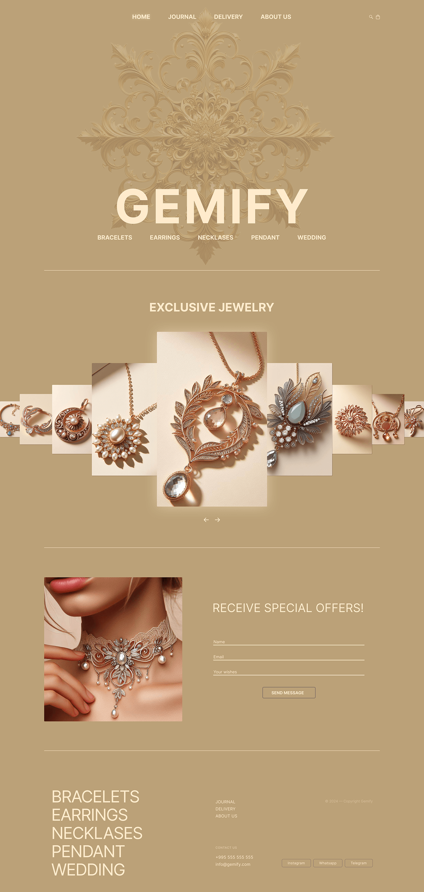 ux ux/ui Figma landing page Web Design  Website ui design Jewellery design jewlery