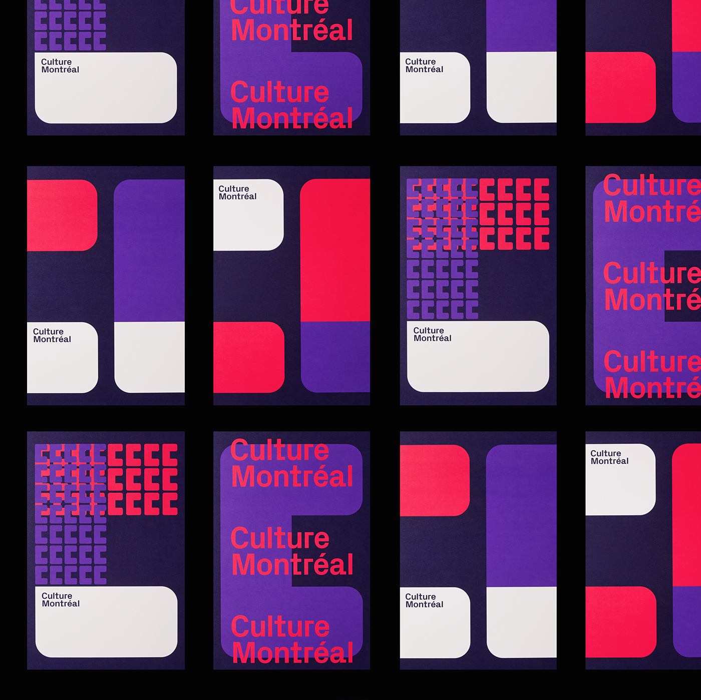 culture Montreal block animation  RGB modular system Duotone Tote poster