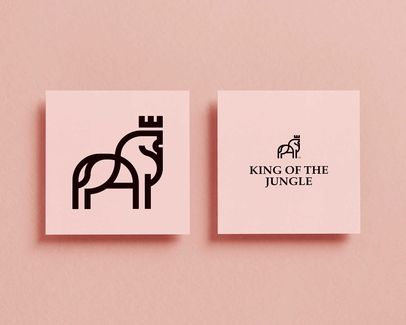 branding  Création de logo design identity king lion logo Minimalisme outline