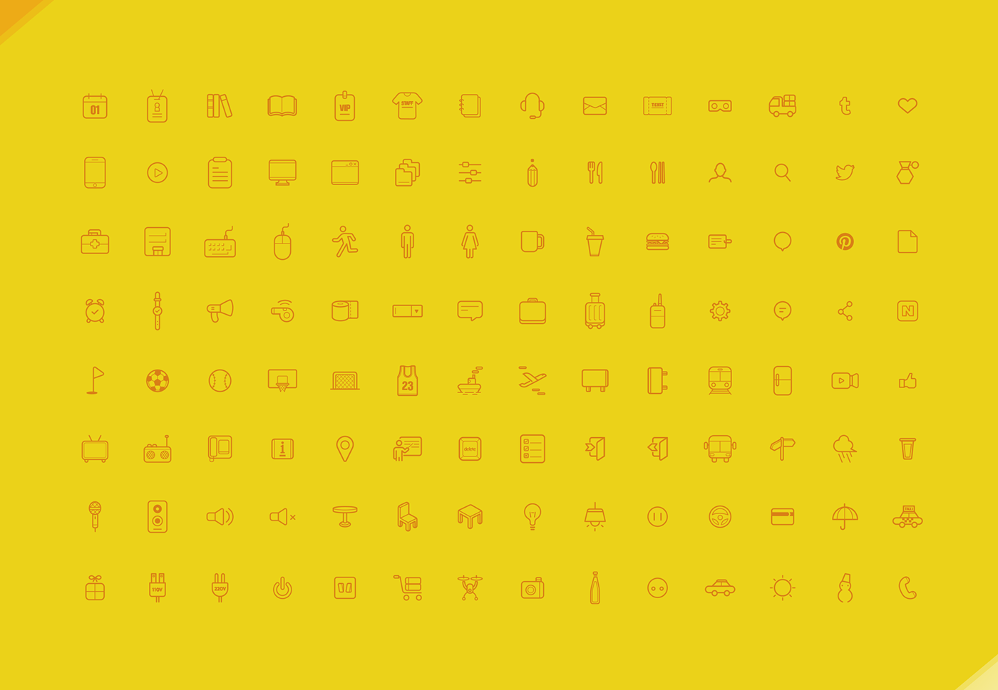 yellow SANDOLL pictogram fm communications