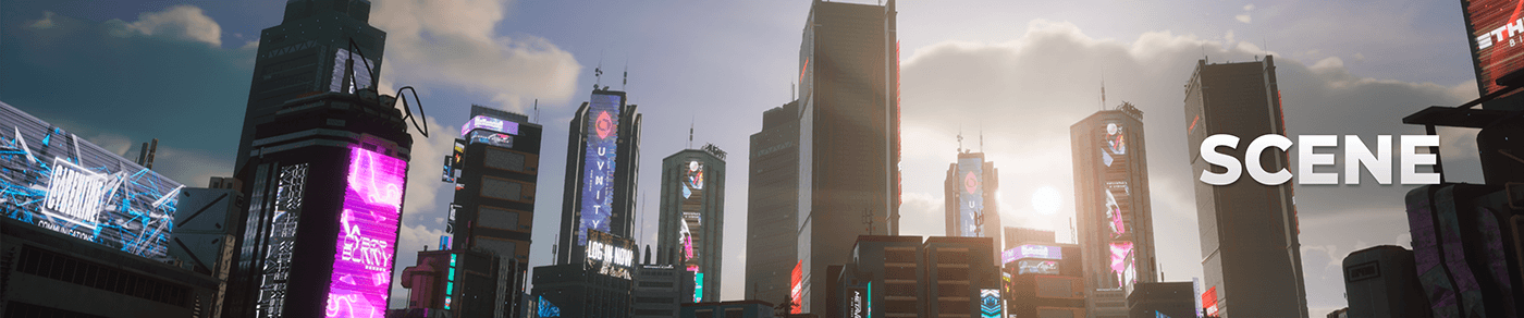 Unreal Engine UE5 3D CGI animation  Cyberpunk cinematic robots JCenterS real-time