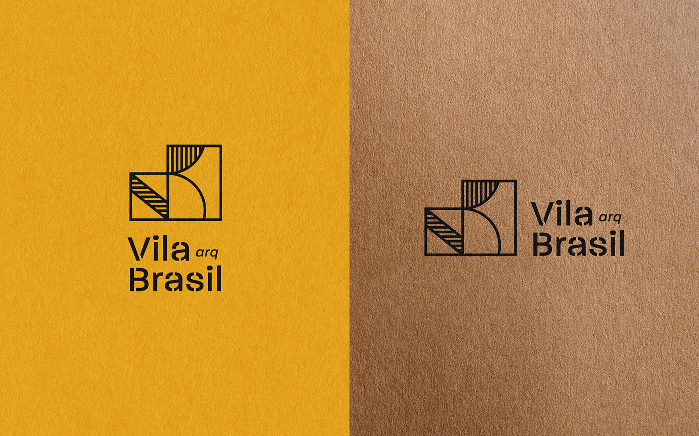 architecture ARQUITETURA branding  Brazil color identity Kraft pattern rustic yellow
