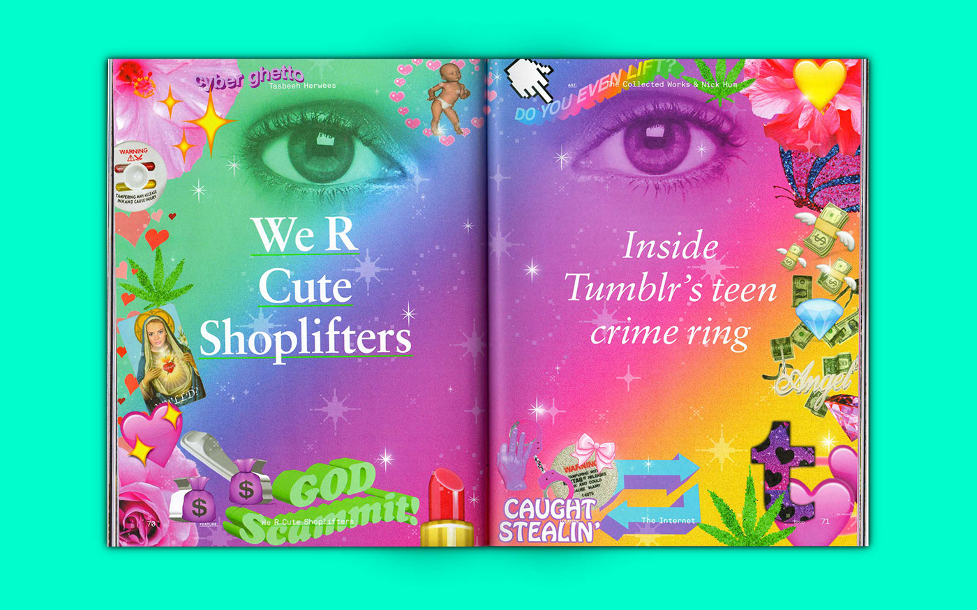 Editorial Illustration tumblr gifs Good magazine shoplifters memes magazine Magazine Covers money winona ryder
