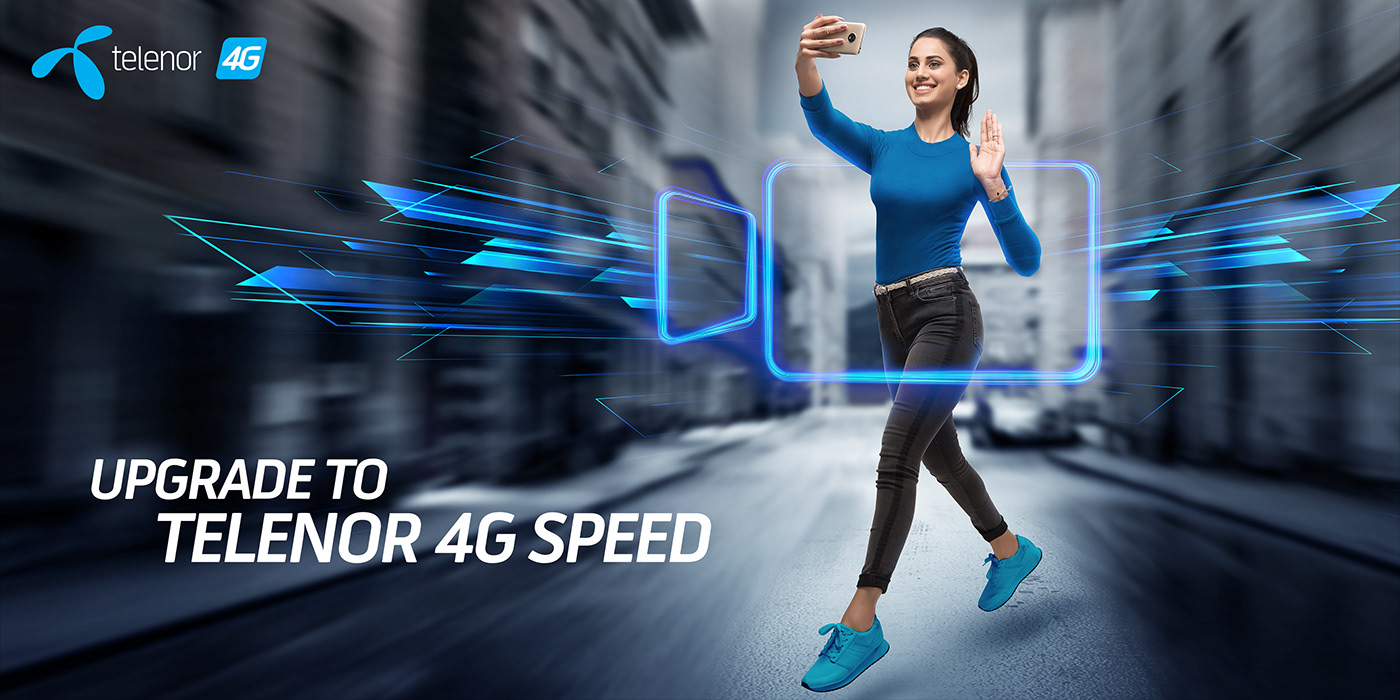 4g 4g speed Advertising  billboard Internet social Telenor Telenor pakistan