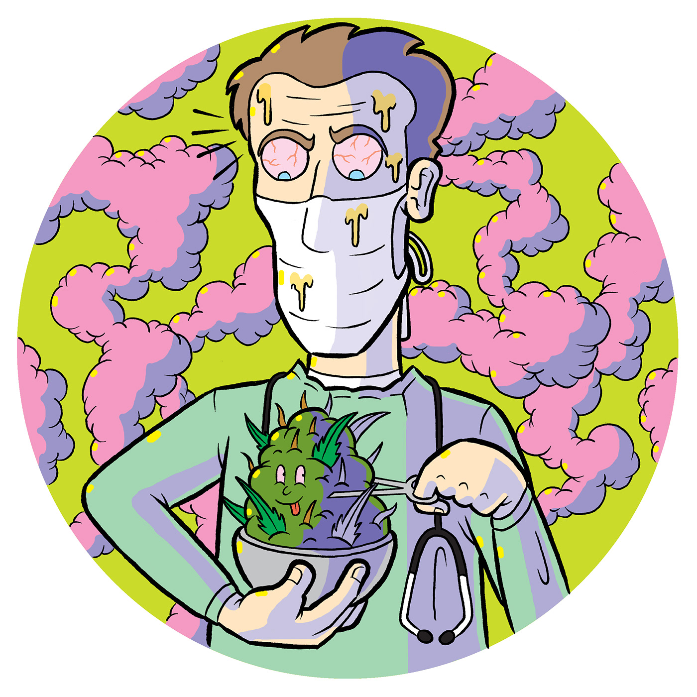 weed marijuana maconha smoke fumaça medico cartoon comics