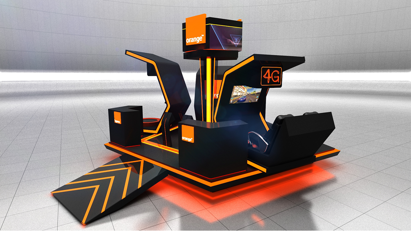 4g orange campaign egypt booth art direction  launching campaign