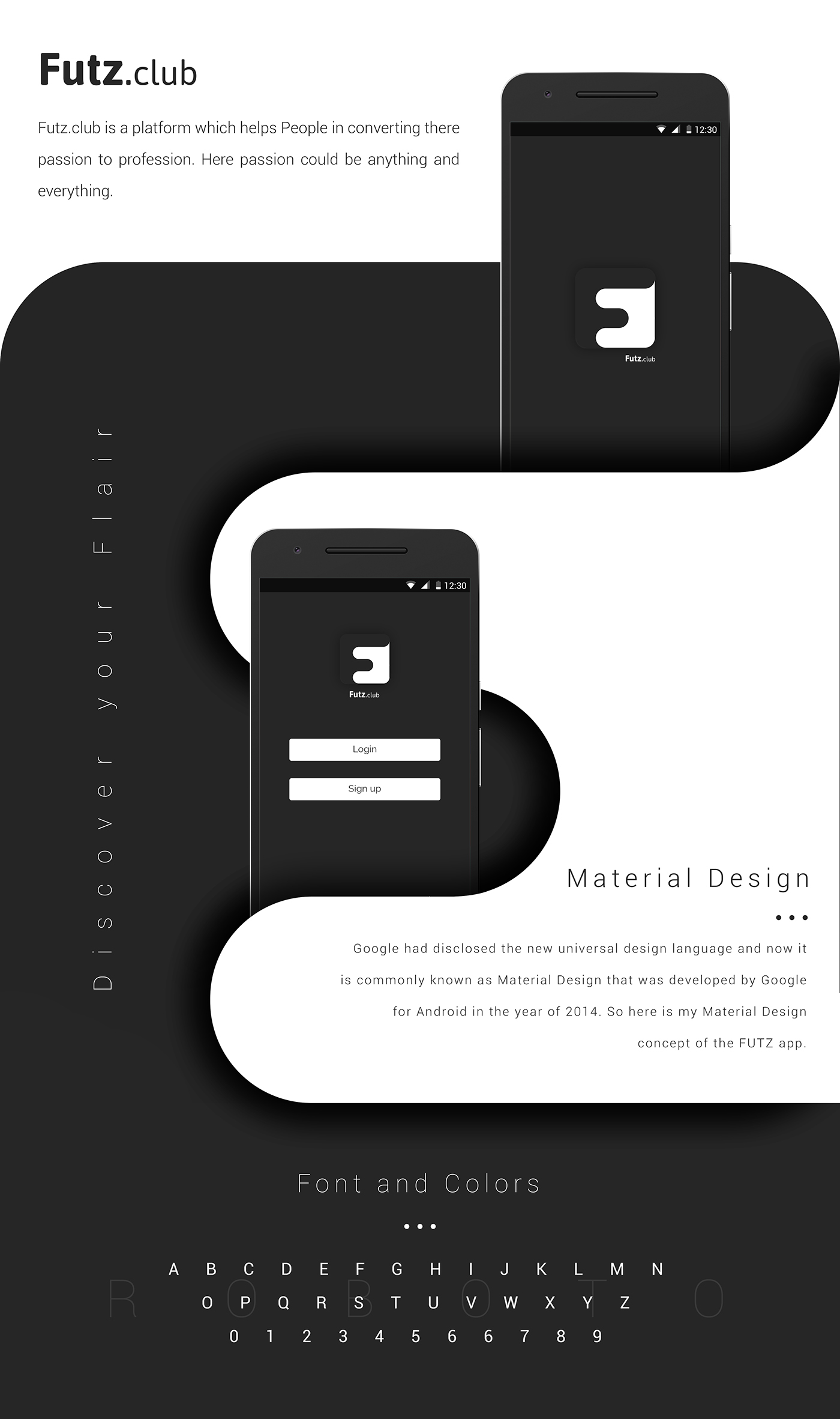 mobile application material design grey minimal android prototype animation  sketch