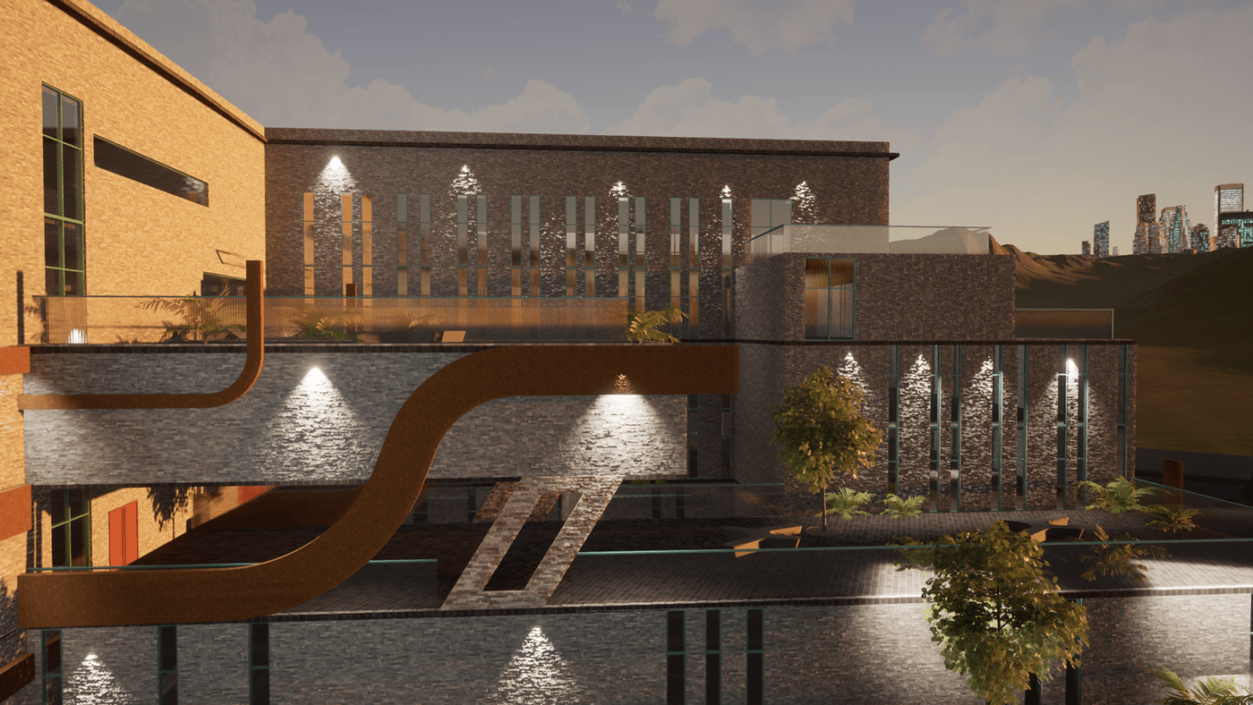 hospital zarqa University twinmotion architecture revit Elevation design photoshop Helthcare