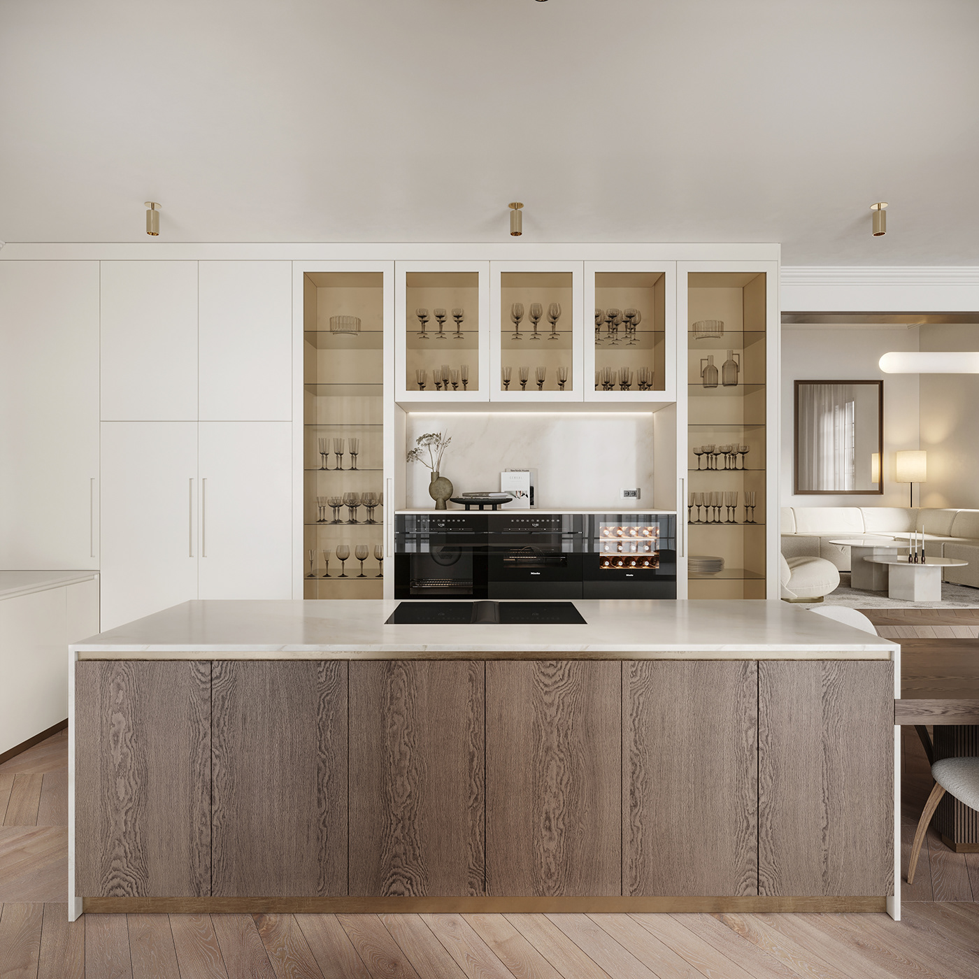 3D corona design GUBI Interior kitchen Render Scandinavian Stockholm Sweden
