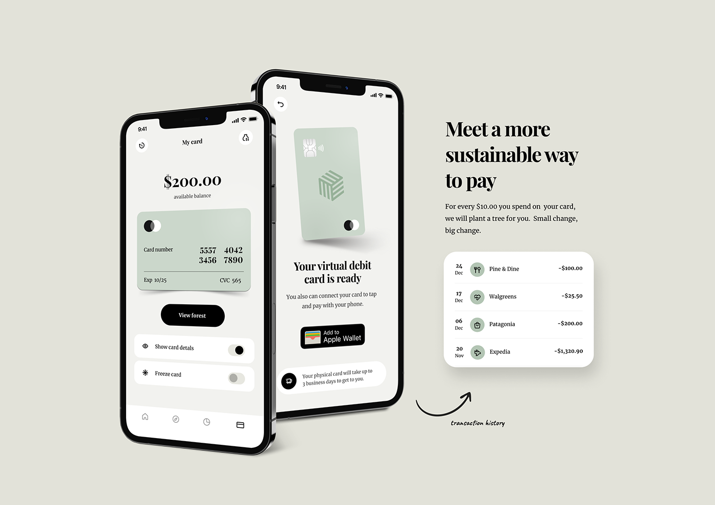 app Bank card finance Investment mobile design stocks Sustainable UI UI/UX