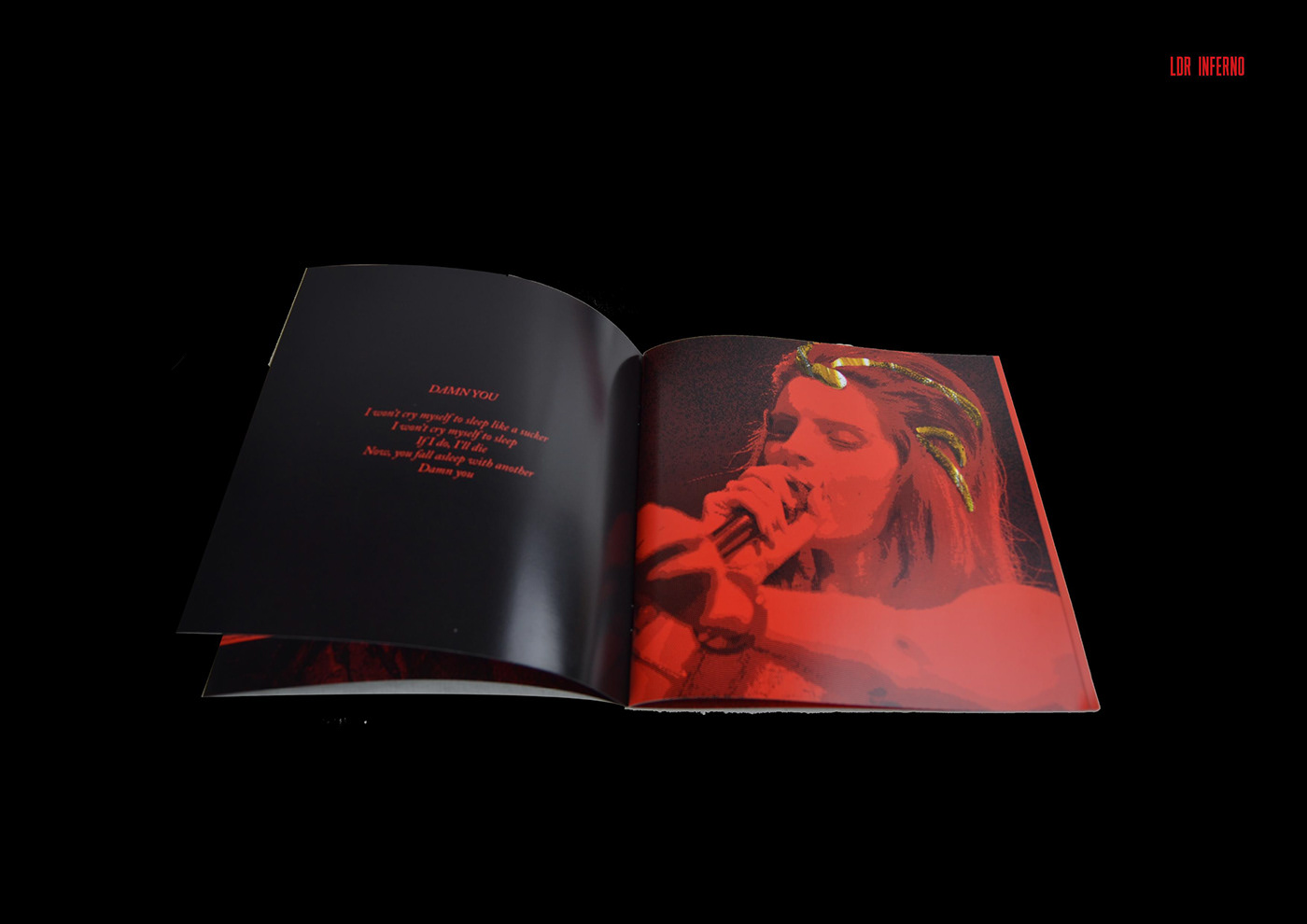 Lana Del Rey CD design promotional video animation  vinyl INFERNO vinyl design cover Layout editorial