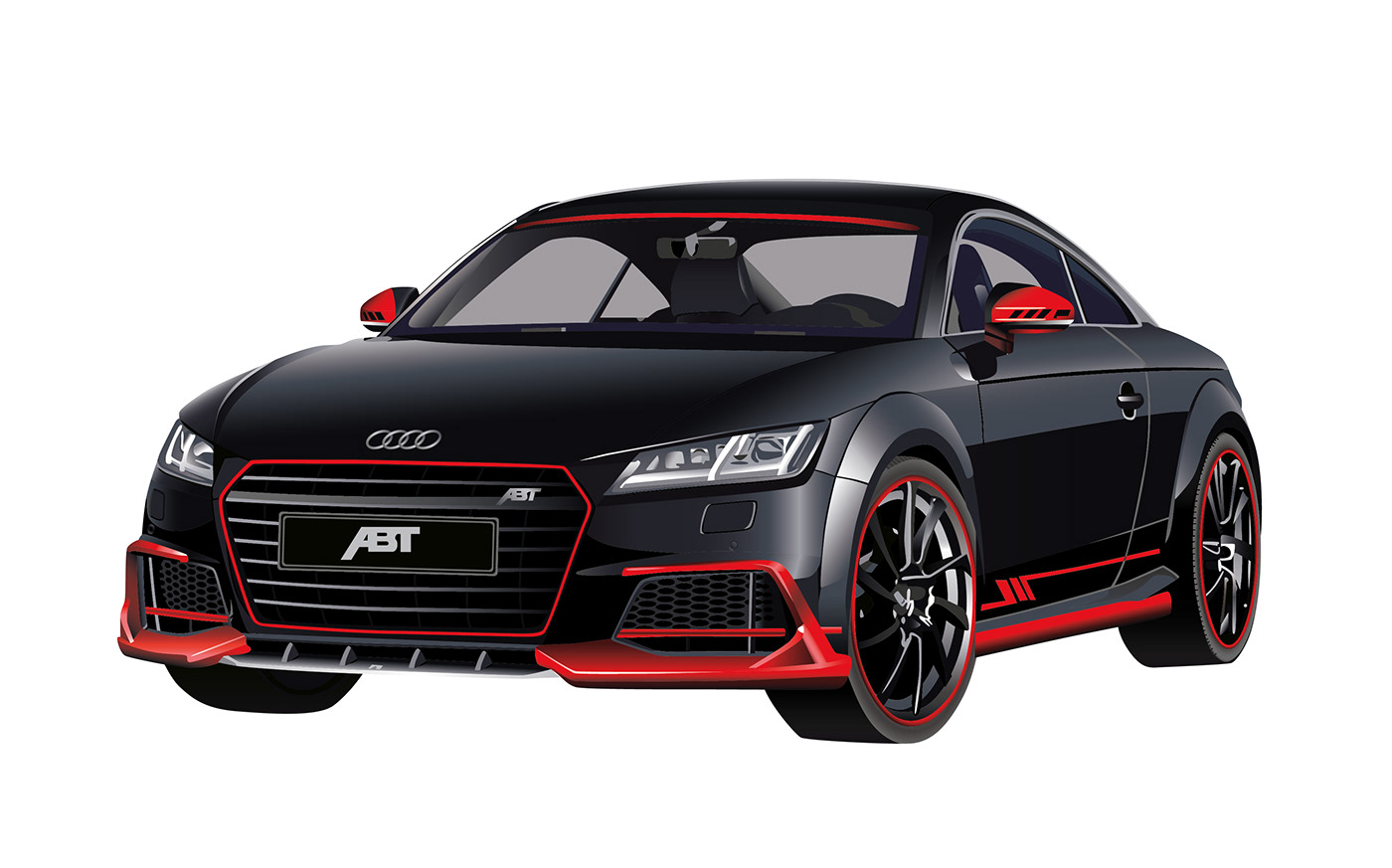 Audi audi abt Auto car illustrazione realistica macchina Vector Illustration