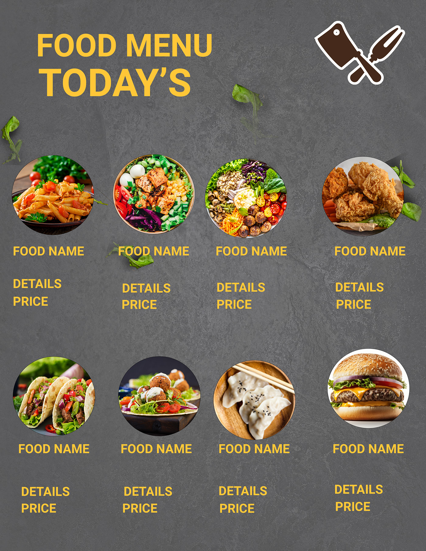 restaurant Food  menu card design food menu design
