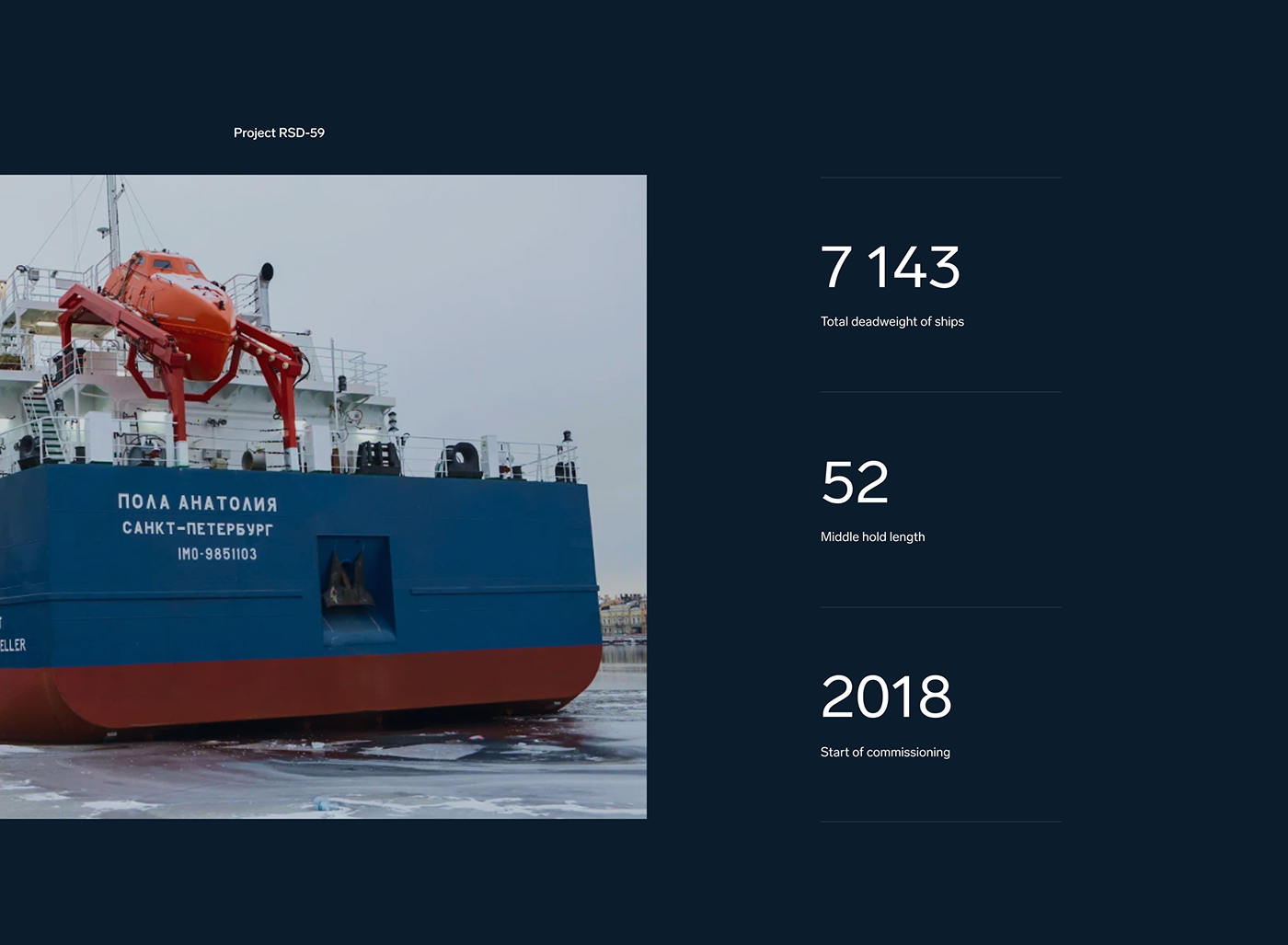 Cargo freight logistic minimal sea ship Transport UI Webdesign