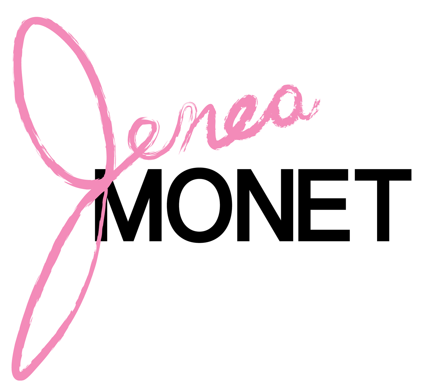 Jenea Monet logo Media Personality logo identity Logo Design