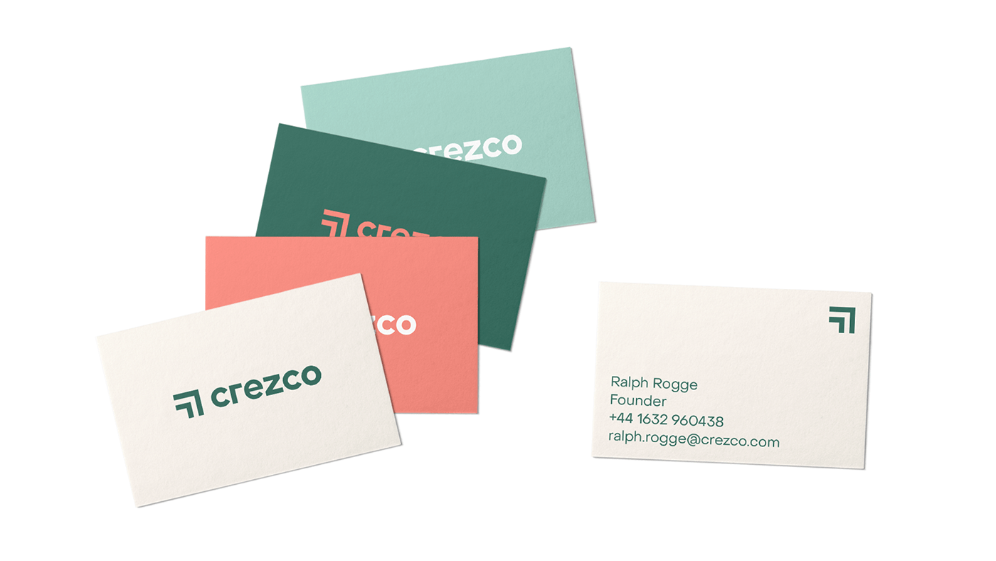  Business card for Crezco fintech service