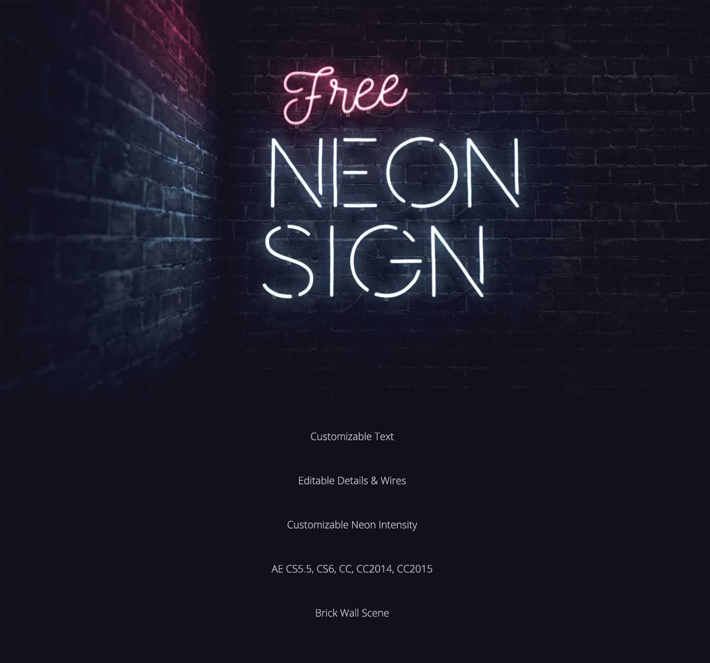 Neon Sign | FREE After Effects Template on Behance