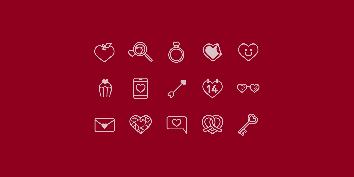 valentine Valentine's Day Icon Pack freebies free set icons heart Love