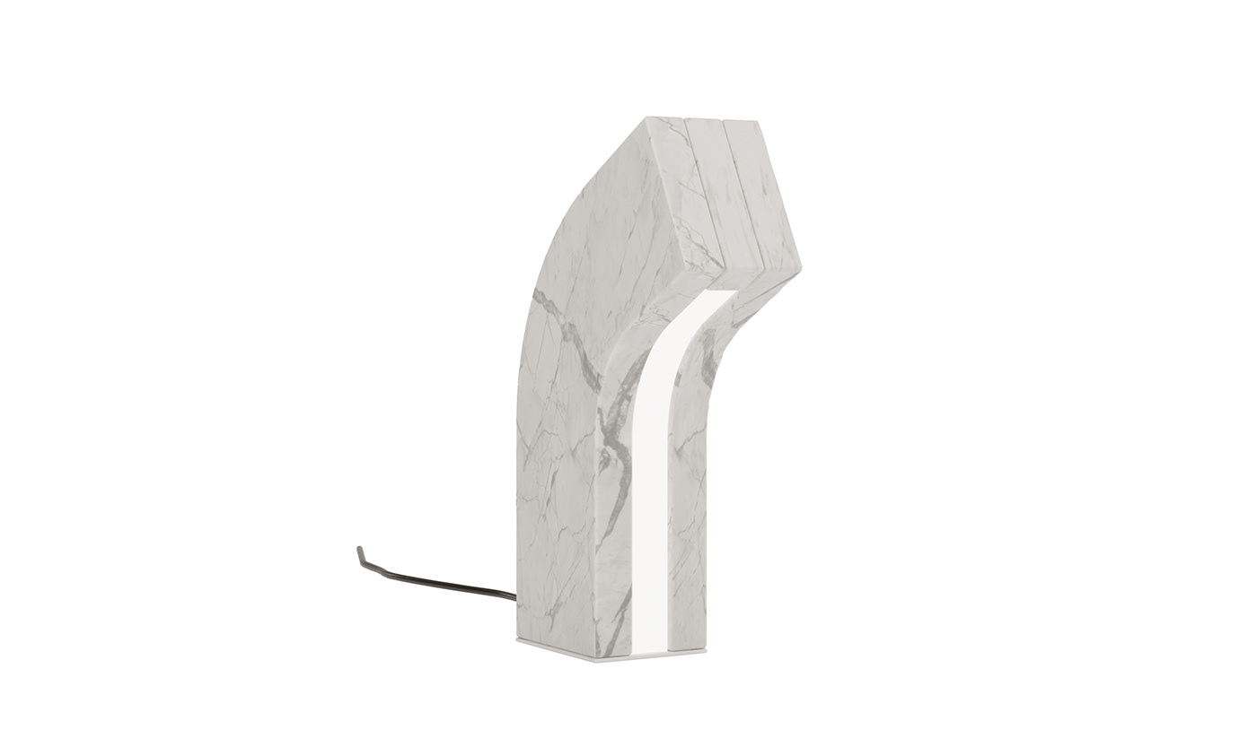 design furniture industrialdesign Interior Lamp light Marble productdesign stone