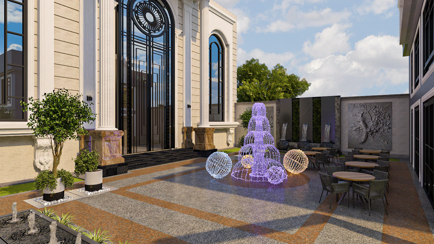 Wedding hall architecture Render visualization 포토샵사용방법 design