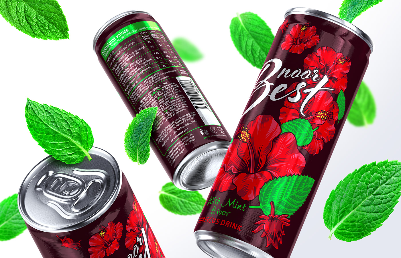 beverages Karkade aluminum can hibiscus drink soft drink Packaging trademark juice drinks