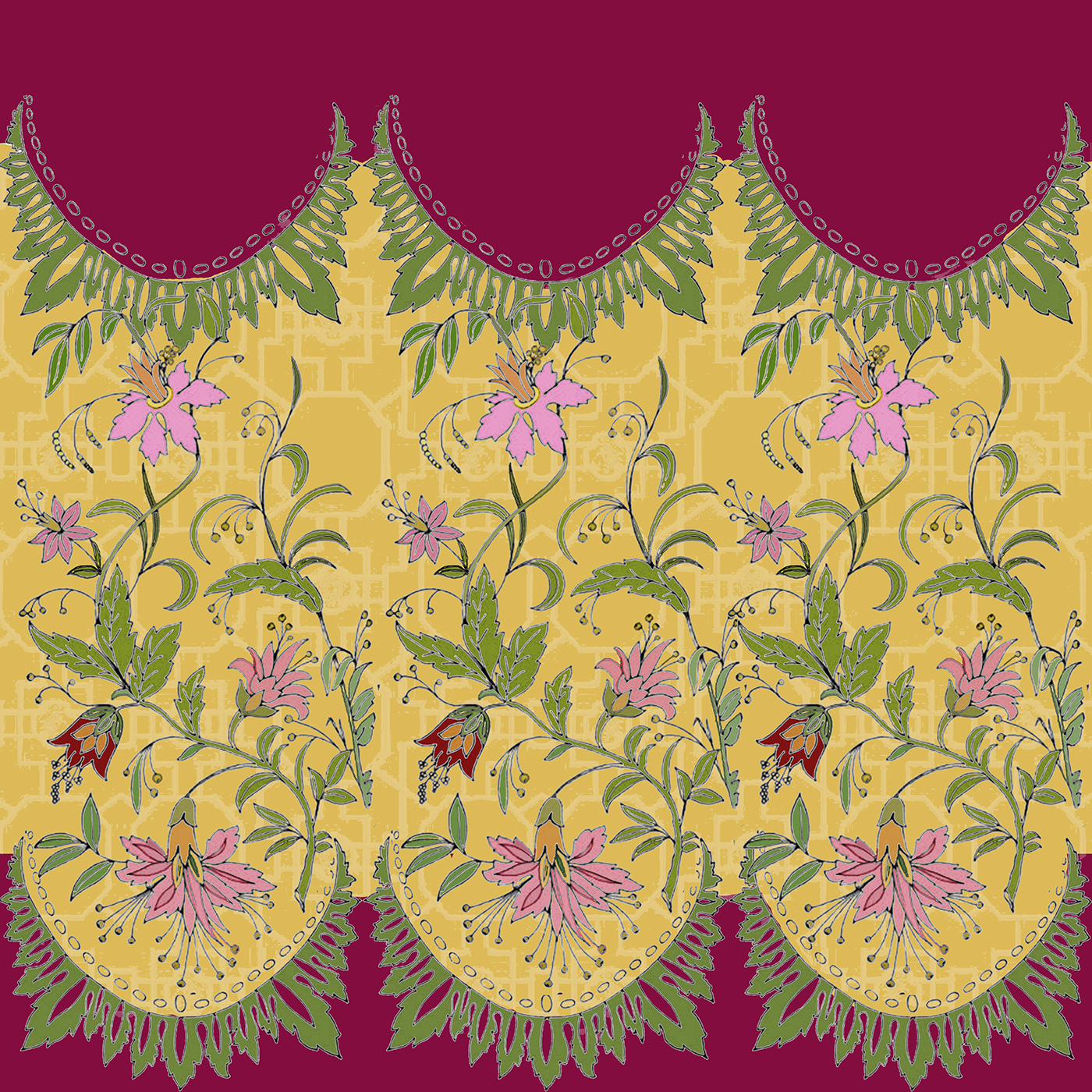 Digital embroidery designs on canvas on Behance