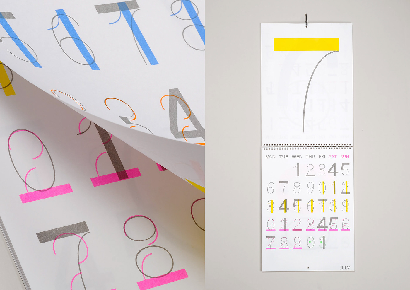 odotoo risograph calendar graphicdesign 2020Calendar printdesign