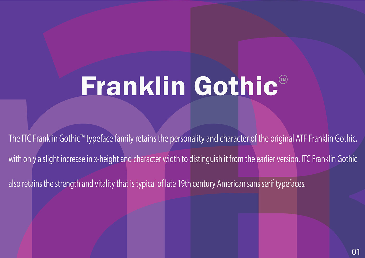 Typeface typedesigner editorialdesign Franklin Gothic Graphic Designer