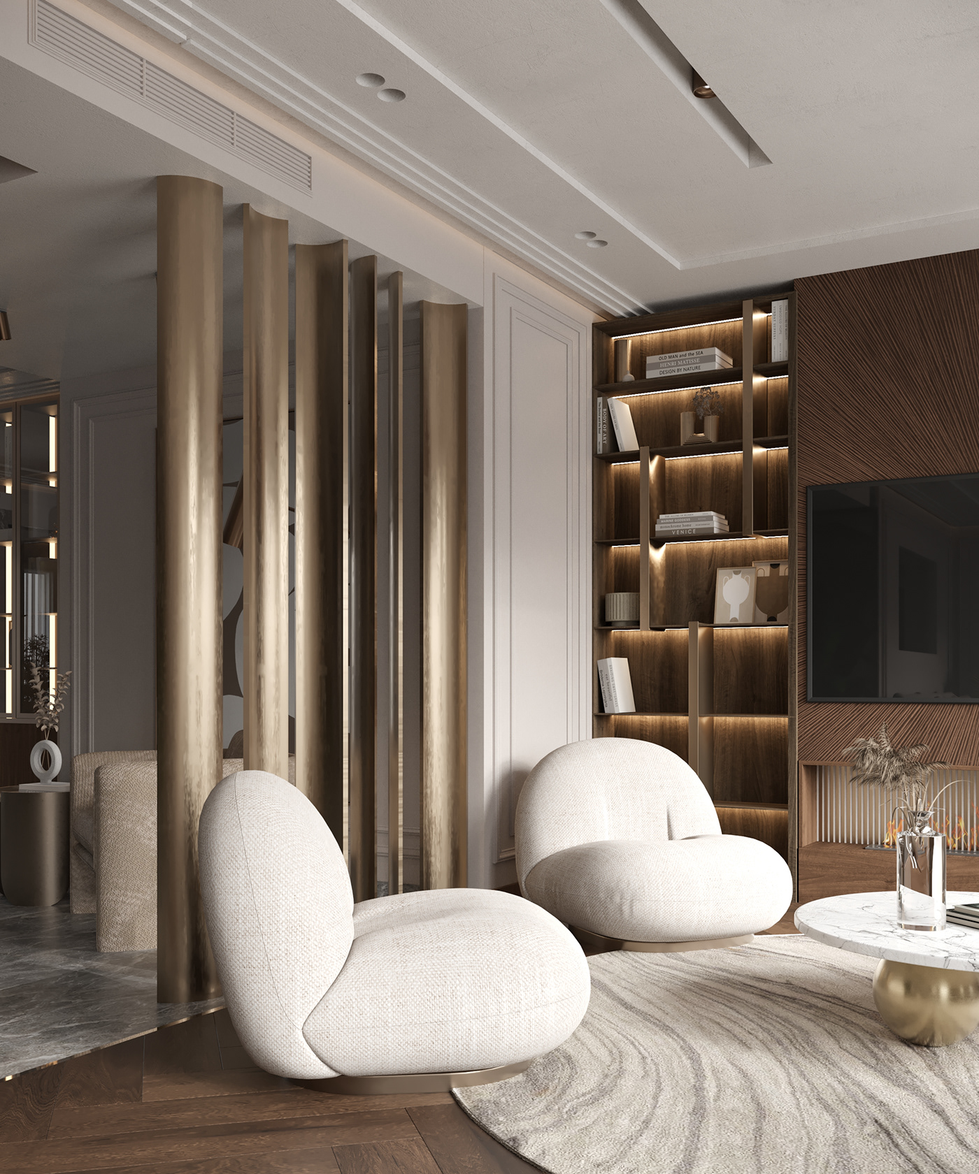 3ds max corona Interior interior design  neoclassic reception Render visualization archviz CGI