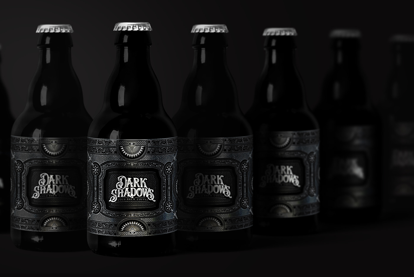 label design bottle design packaging design dark Coffee Cold Brew