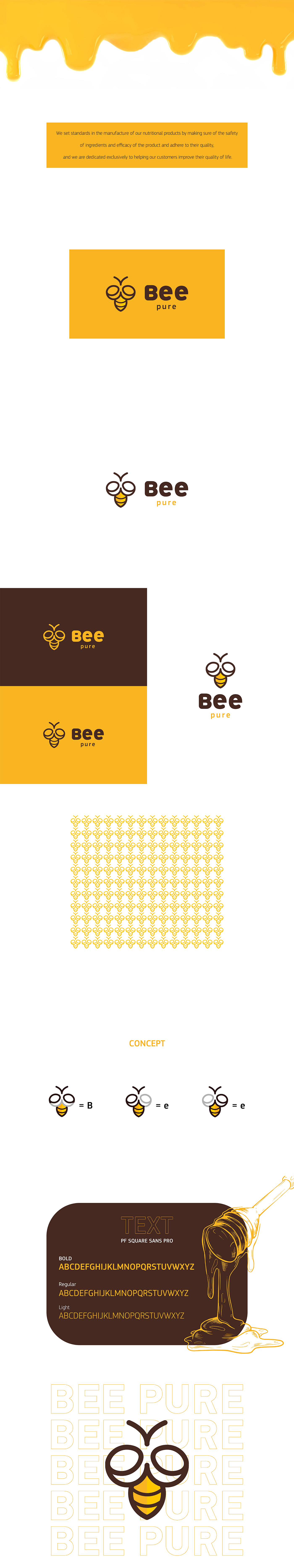Bee Pure logo design