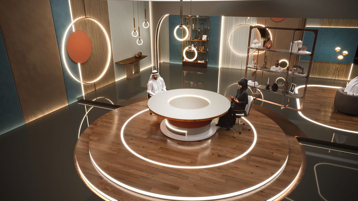Abudhabi media Emirates TV set design tv show