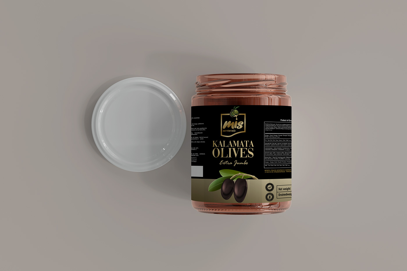 olives label design