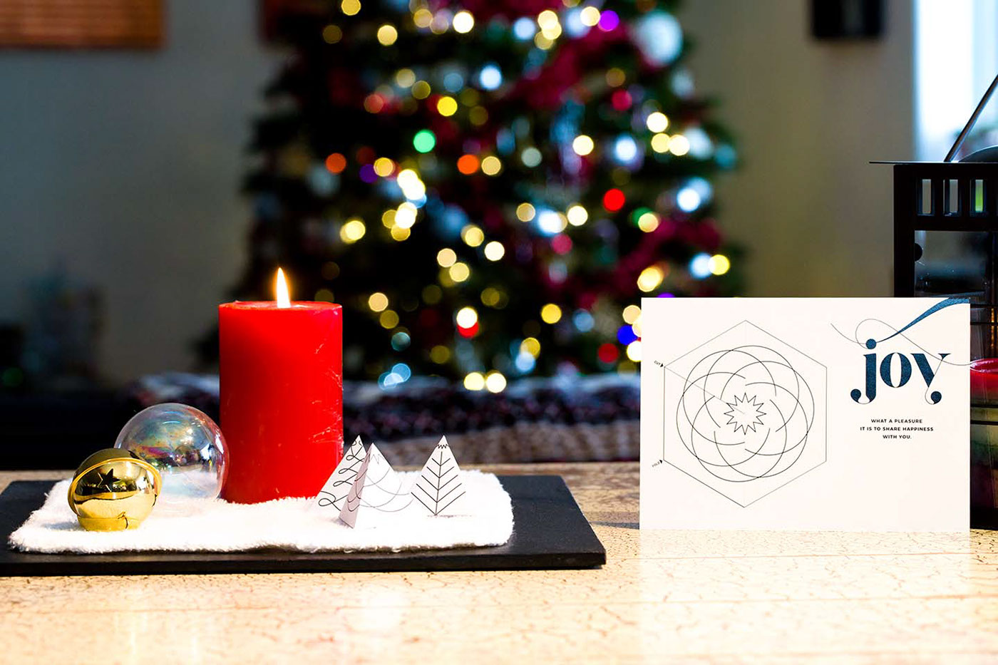card Tree  fold Christmas Holiday nupolitan