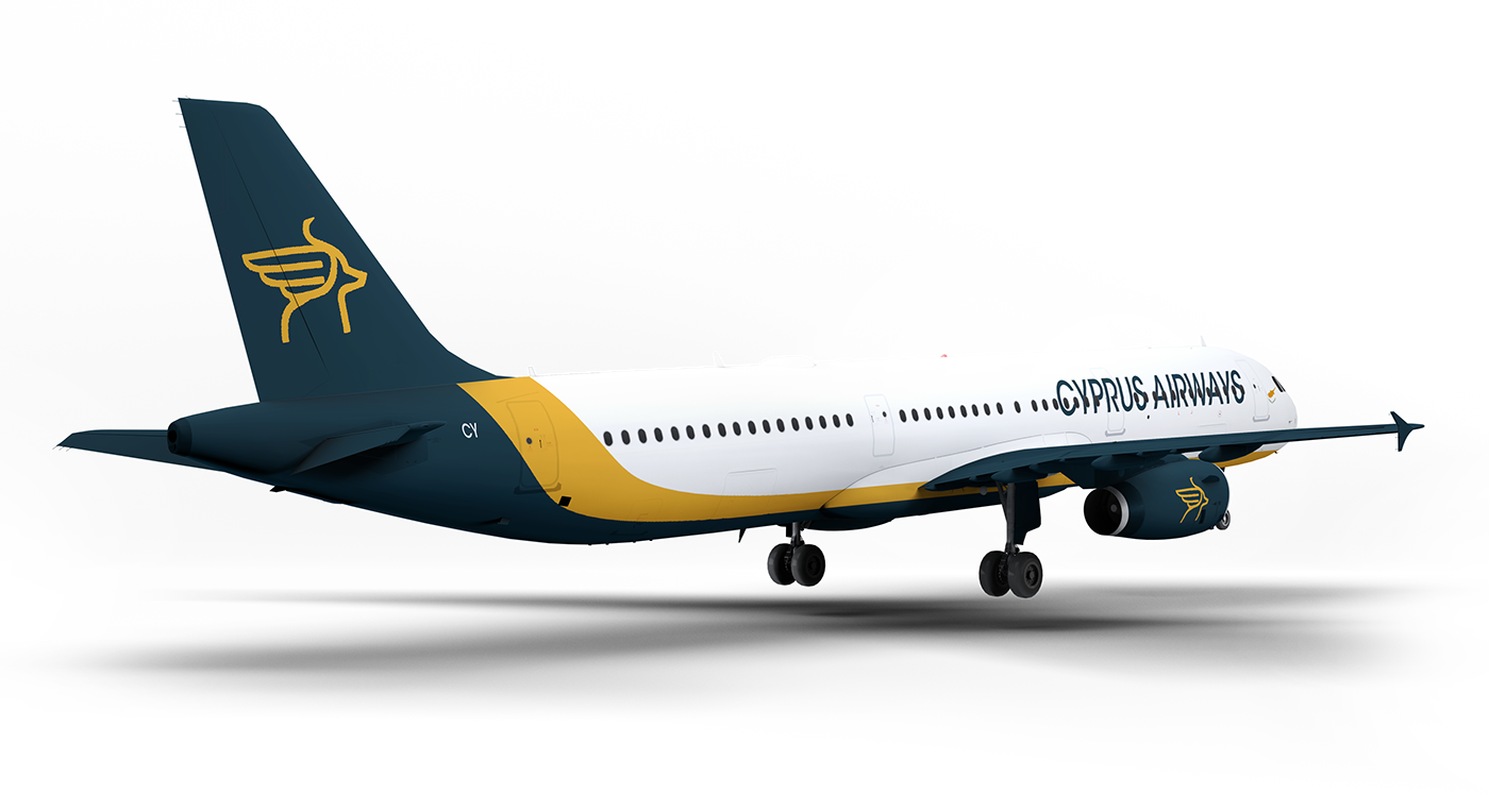 airline Cyprus Airways fantasy airplane Airways cyprus imagination redesign Logo Design branding 