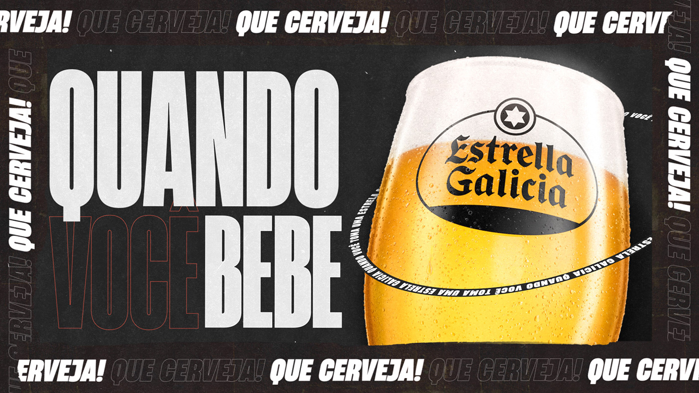 after effects animação beer beer campaign collage digital Estrella Galicia motion design party